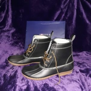 Classic Ankle Lace-Up Ankle Duck Boots